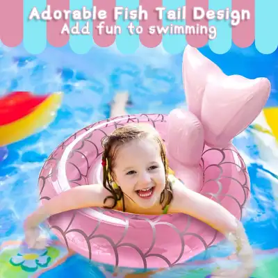 Baby Kids Swimming Pool Ring Float Cartoon Design Inflatable, View more