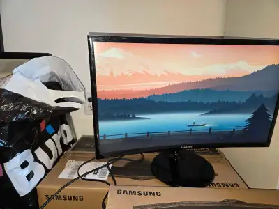 2x Samsung C24F390 curved 1080p monitors, View more