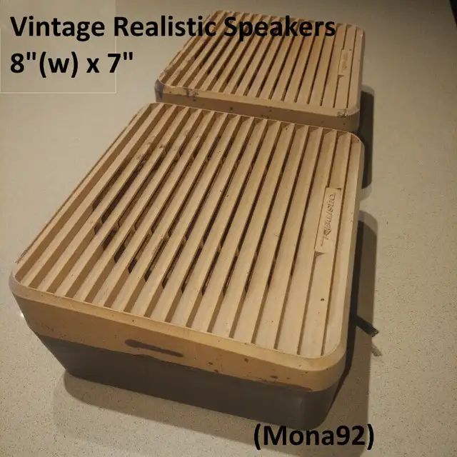 Vintage Speaker - Realistic, Wall Mounted, Pair, 8(w) x 7) in Speakers in Markham / York Region - Image 3