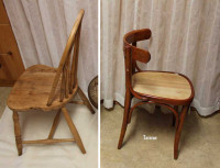 2 Chaises antiques 2 styles, $ridicule