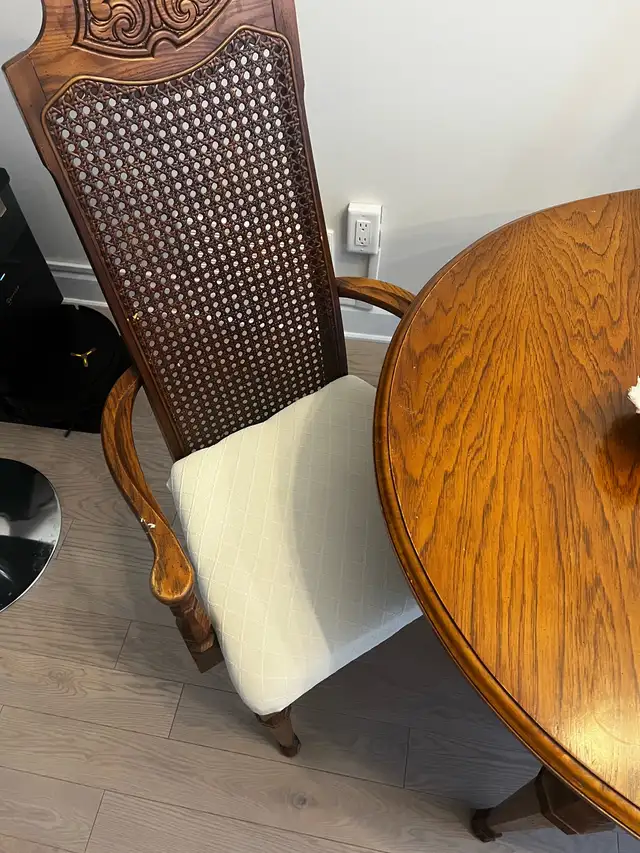 Vintage Solid Wood Extendable Dining Table 6 Set64840238950275122