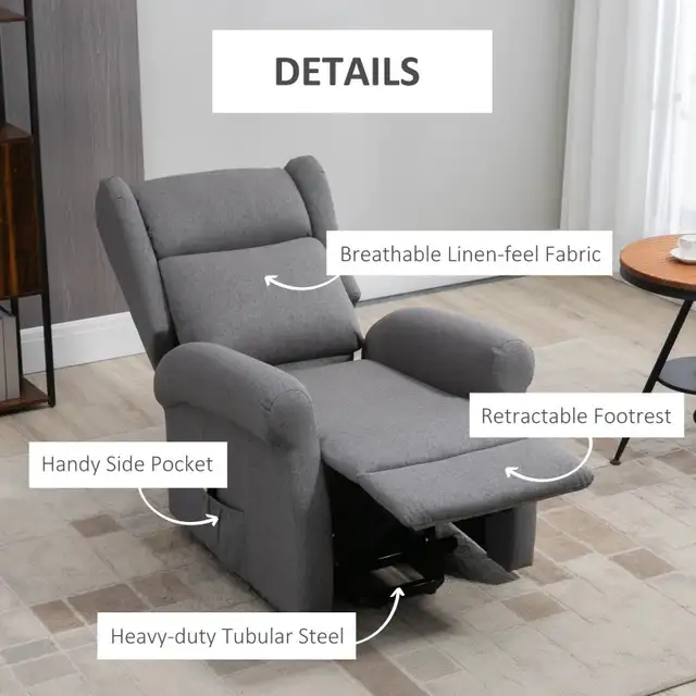 Wingback Lift Chair for Elderly, Power Chair Recliner in Chairs & Recliners in Markham / York Region - Image 7