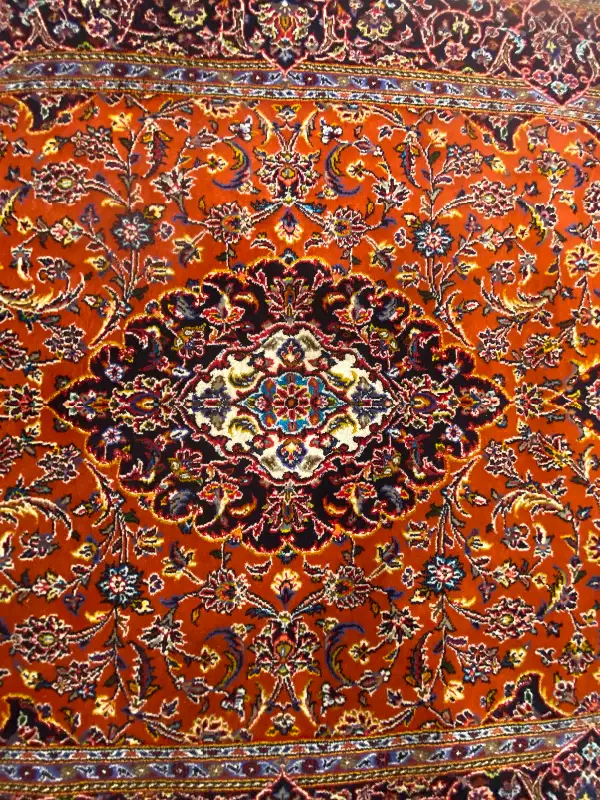 Persian kashan shadsar wool & Silk handmade rug ( Iran) in Rugs, Carpets & Runners in Markham / York Region - Image 4