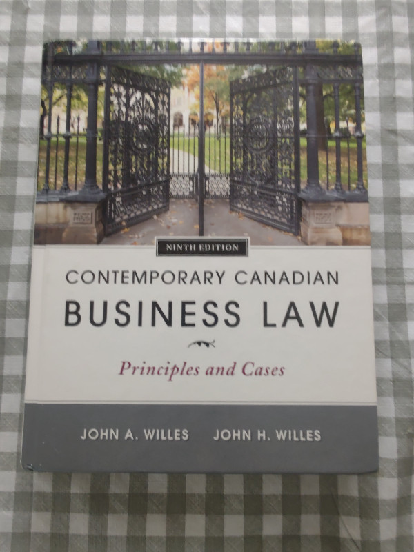 Contemporary Canadian Business Law: Principles & Cases 9th Ed. in Textbooks in London