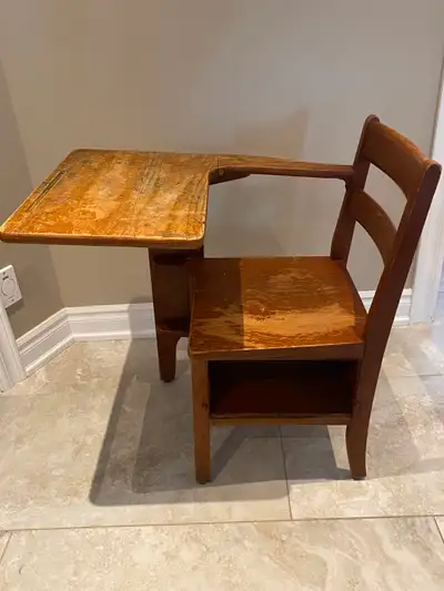 Antique solid wood classroom desk, View more