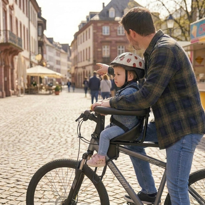 Safety Child Bicycle Seat Bike Back Rest, Foot Pedals, S, View more