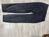 Point Zero women’s blue pattern stretch pants size medium 