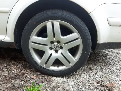 17" Long Beach wheels, 5x100 bolt pattern, brand new tires 225/45ZR17 have less than 250km on them a...