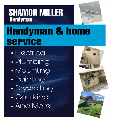 • electrical • plumbing • assemble • dry wall • painting • caulking • mounting • and more….