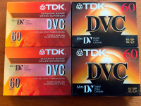 TDK DVC. Mini Digital Video Cassettes.  4 tapes 60 minutes each