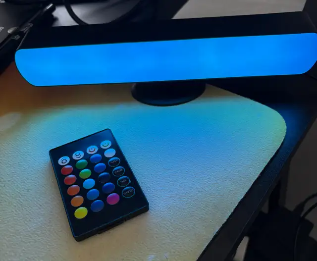 RGB LED Desk Lamp with Remote – USB Ambient Light in Indoor Lighting & Fans in Kitchener / Waterloo - Image 2