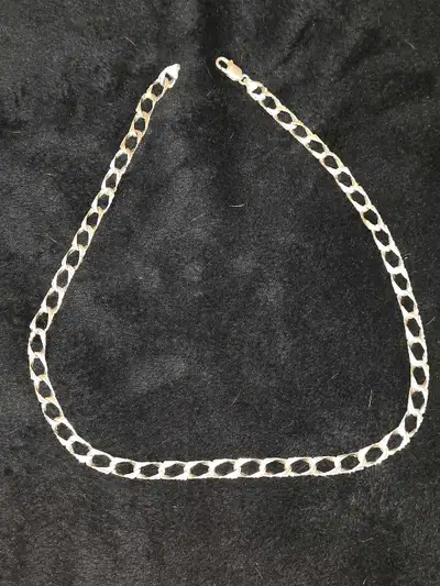 diamond cut square silver chain, View more