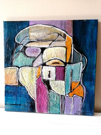 Original abstract acrylic paintings on canvas