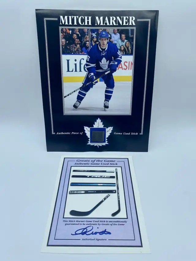 Mitch Marner Toronto Maple Leafs Piece of Game Used Stick in Arts & Collectibles in London - Image 4
