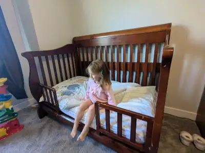 2-In-1 solid wood crib and toddler bed, View more