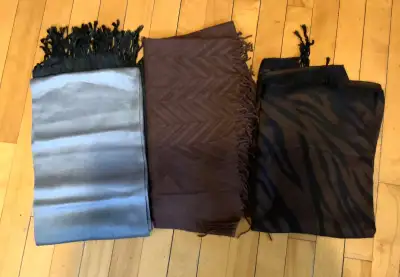 New Vintage Scarves, Lot Of 3. 66" x 26", View more