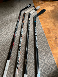 4 Right hand hockey sticks.