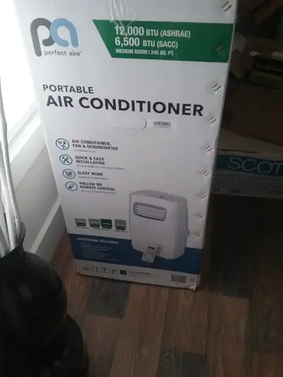 AIR conditioner with remote, purchased at Rapid Cool for 800.00+. Used 2 days