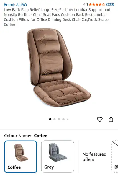 Chair Seat Pads Cushion Back Rest Car, SUV Office , View more
