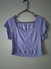 Lilac Cotton Cropped Top