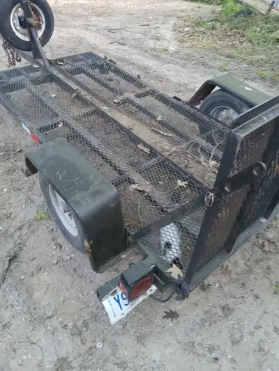 Motorcycle Trailer. 9x4.3' Has ramp for easy loading.