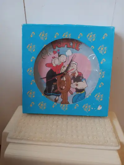 " OH POPEYE " QUARTZ WALL CLOCK .. EXCELLENT CONDITION .. PICK UP ON SOUTH EAST HAMILTON MOUNTAIN .....