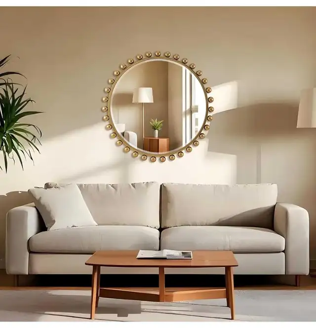 30 Inch Round Wall Mirror with Antique Gold *** BRAND NEW *** in Home Décor & Accents in Edmonton - Image 9