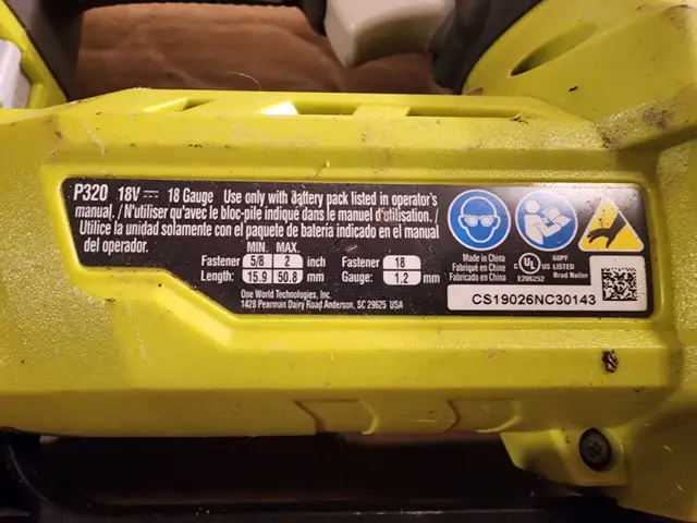 RYOBI 18V ONE+ AirStrike 18-Gauge Lithium-Ion Brad Nailer in Power Tools in Windsor Region - Image 6