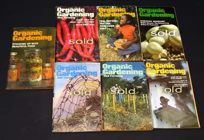 7 vintage 1978 Organic Gardening and Farming magazines * January (sold), March (sold), April (sold),...