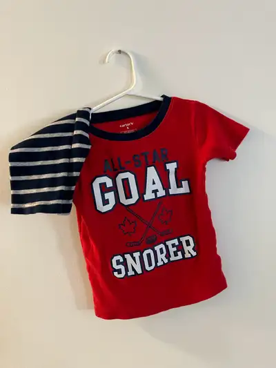 Boys Pajamas Hockey goal scorer size 5 carters shorts , View more