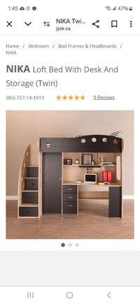 Loft bed with Desk