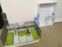 Hamster Mouse Gerbil Cage With External Wheel Room Full Accessor