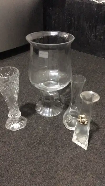 Select sizes of glass vases, View more