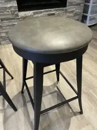 Custom Made Leather & Metal Bar Kitchen Stools $175 each OBO