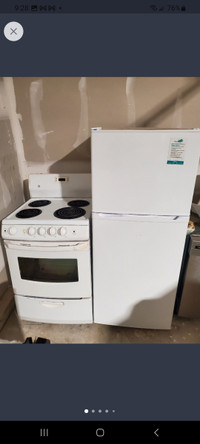Apartment size 24 w fridge and stove 350$$ each