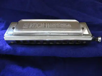 Vintage Koch Chromatic Harmonica, made in Germany, 10 hole, key of G, slider mechanism, working cond...