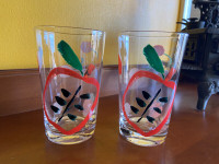 Like New Two Kate Spade Lenox Tumblers Glasses Abstract Fruit