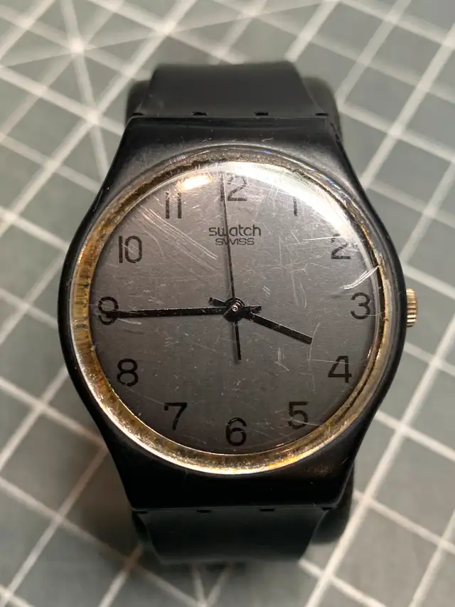 All black Swiss Swatch watch, used in in great shape62863282139265121