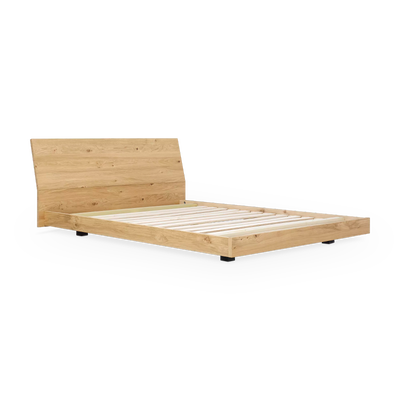 Queen size natural oak bed frame, View more