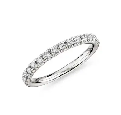 BRAND NEW French Pavé Diamond Ring in 18k White Gold (1/3 ct tw), View more
