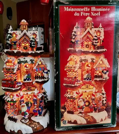 Christmas Village Lighted Tree House, View more