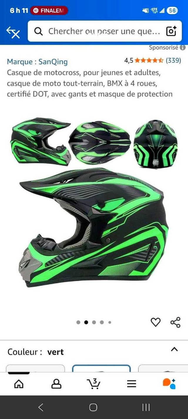 casque motocross dans Crosse  à Ville de Québec