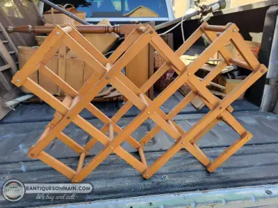 Vintage Wooden Folding Wine Rack, View more