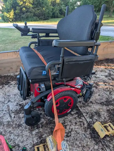 Brand new power wheelchair. Got it for my grandma. Only time it was ever used was to bring into her...