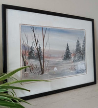  Vintage 1978 Original Acrylic Painting by Canadian Art