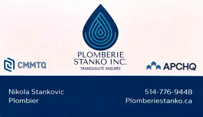 Entreprise de plomberie certifiée! Rive-sud, Montérégie, Estrie -travaux en plomberie -débouchages -...