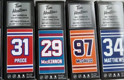 Tim Hortons Superstar Sticks McDavid - Price - Matthews - Mackin, View more