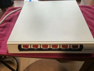 This Curtis computer box with allow to connect multiple computer accessories and all the connections...
