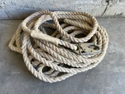 Used 5 Point Safety VLL0050 Lifeline Rope with Snap Hook, View more