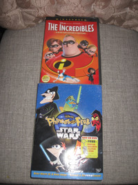 Disney~The Incredibles Star Wars Phineas & Ferb DVD
